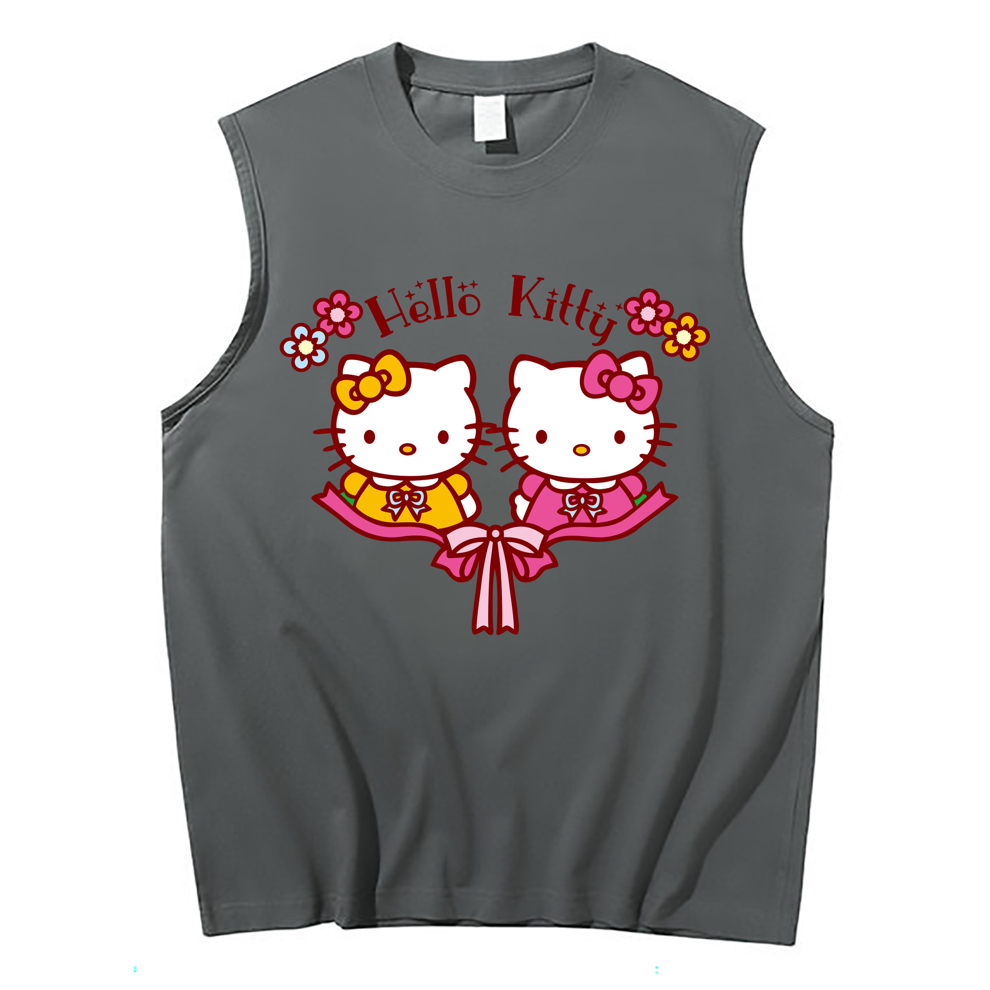 （画像用） Hello Kitty ハローキティ コットン100％タンクトップ（フロントプリント）